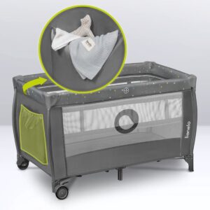 Lionelo STEFI PLUS ceļojumu gulta krāsa GREY MULTICOLOR