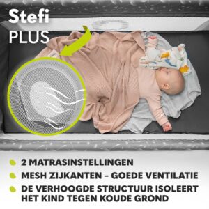 Lionelo STEFI PLUS ceļojumu gulta krāsa PINK YELLOW