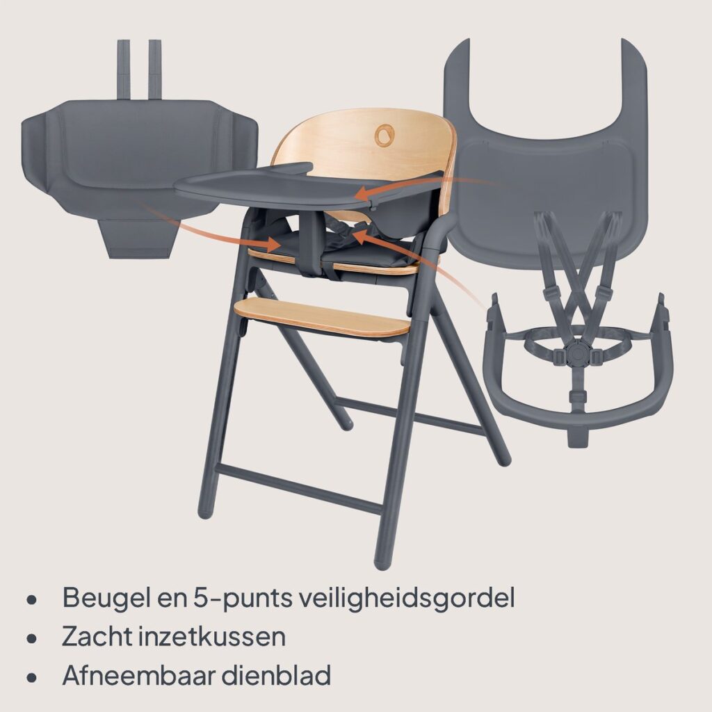 Lionelo CELIA barošanas krēsls bērniem krāsa GREY WOOD
