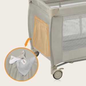 Lionelo STEFI PLUS ceļojumu gulta krāsa BEIGE CAPPUCCINO