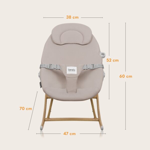Autokreslini.lv | DALIA mazuļu šūpuļkrēsliņš krāsa BEIGE SAND bilde #11