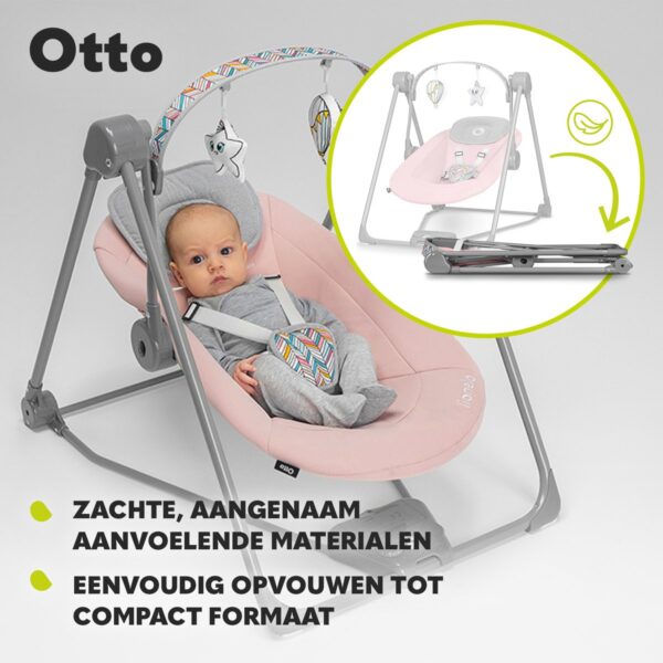 Autokreslini.lv | OTTO mazuļu šūpuļkrēsliņš krāsa PINK BABY bilde #11