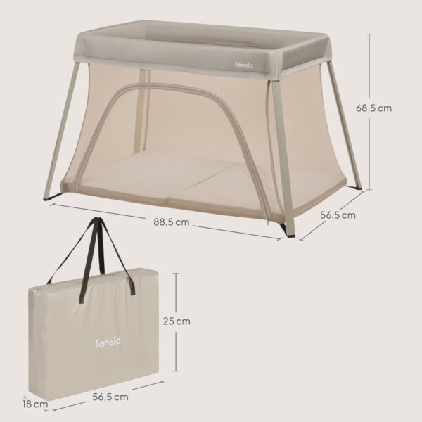 Autokreslini.lv | ALICE bērnu ceļojumu gulta krāsa BEIGE OLIVE bilde #7