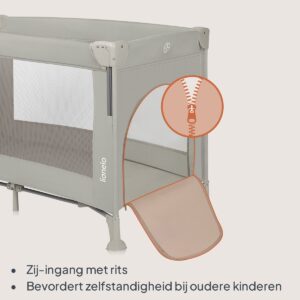 Lionelo ELLEN bērnu ceļojumu gulta krāsa BEIGE SAND