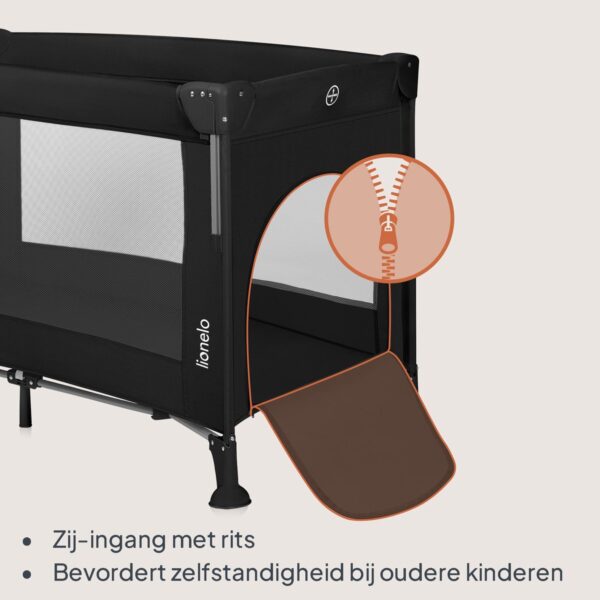 Autokreslini.lv | ELLEN bērnu ceļojumu gulta krāsa BLACK CARBON bilde #5