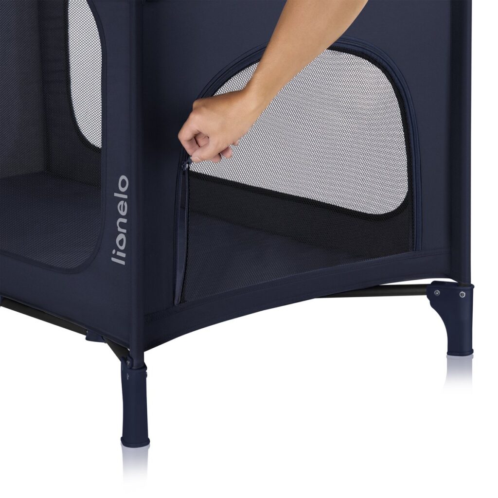 Lionelo JASMIN EASY FOLD ceļojumu gulta krāsa BLUE NAVY