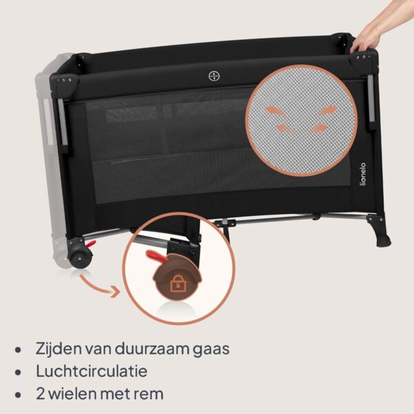 Autokreslini.lv | ELLEN bērnu ceļojumu gulta krāsa BLACK CARBON bilde #11