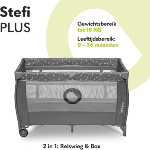 Lionelo STEFI PLUS ceļojumu gulta krāsa GREY WHITE