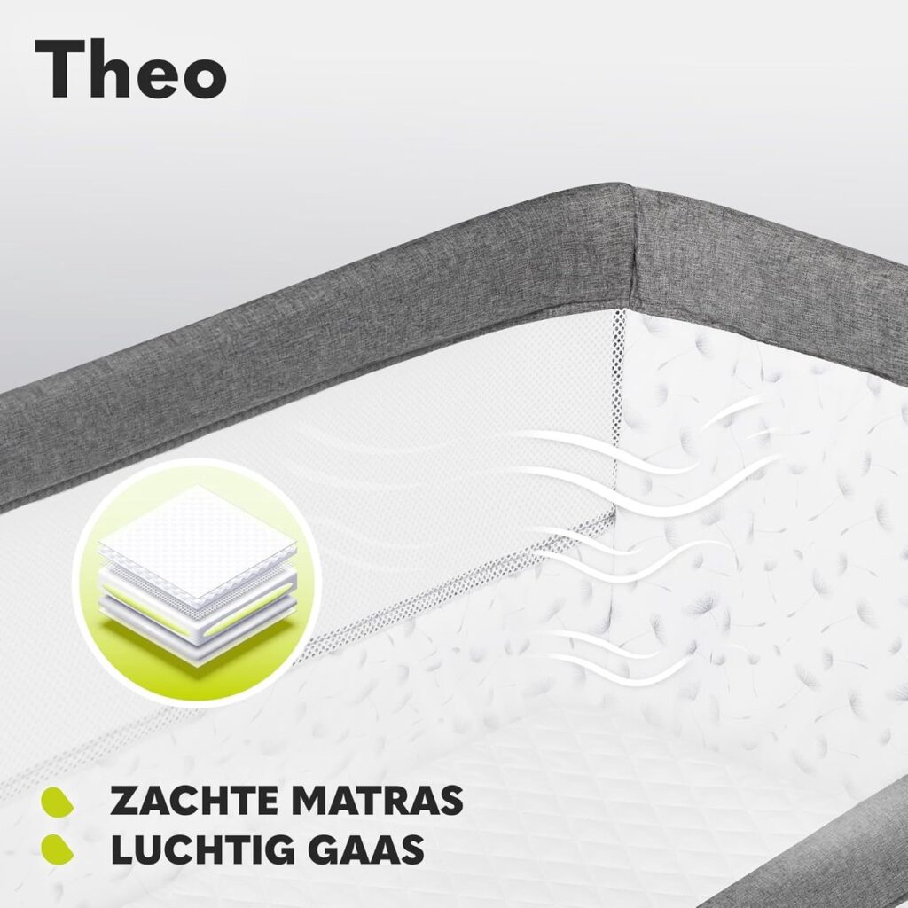 Lionelo THEO ceļojumu gulta krāsa CONCRETE