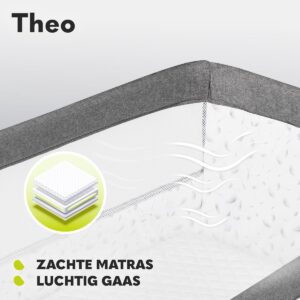 Lionelo THEO ceļojumu gulta krāsa CONCRETE