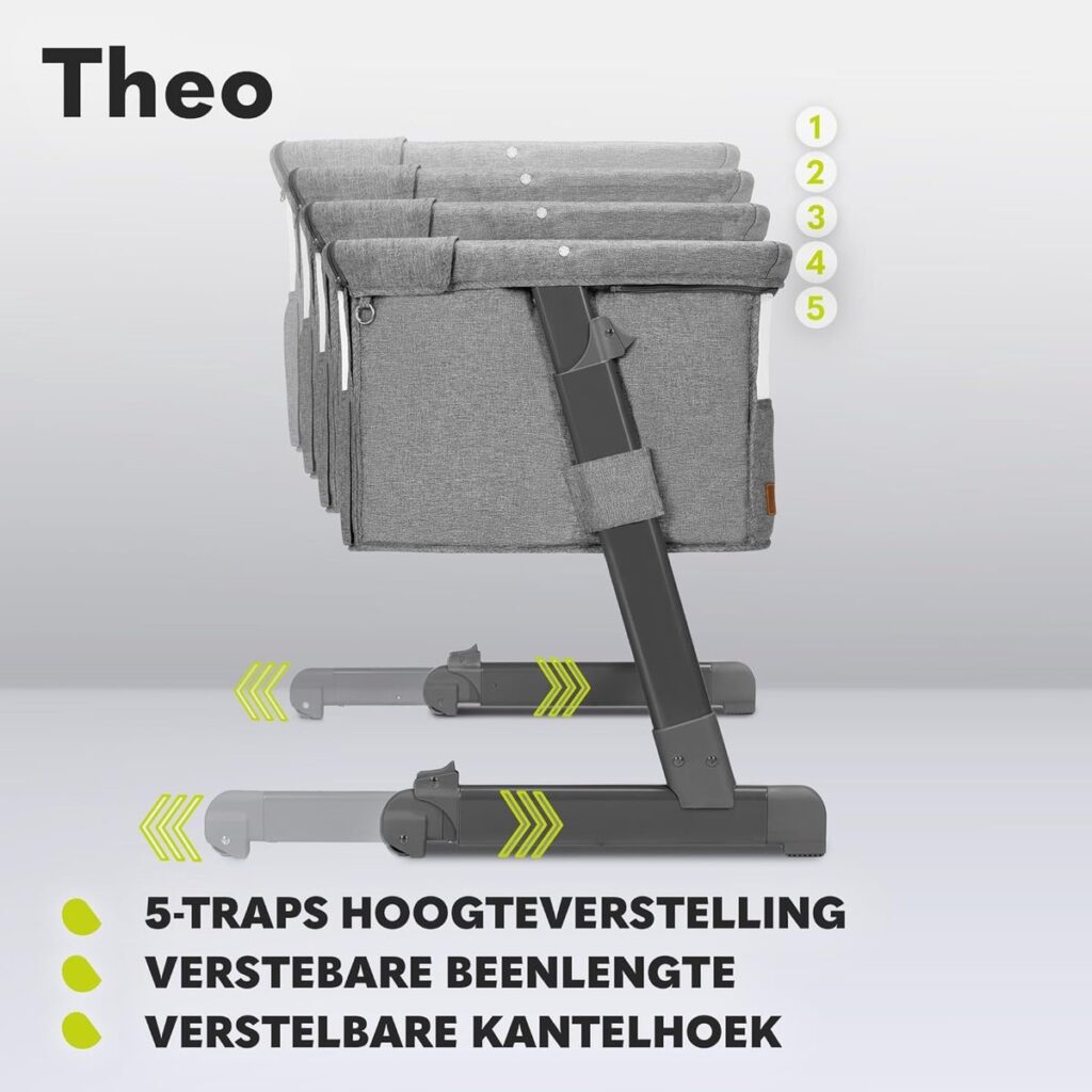 Lionelo THEO ceļojumu gulta krāsa CONCRETE