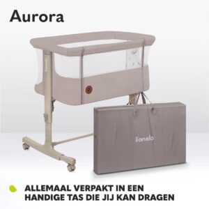 Lionelo AURORA mazuļu gultiņa krāsa BEIGE CAPPUCCINO