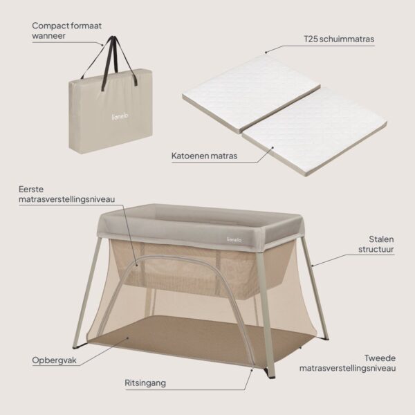 Autokreslini.lv | ALICE bērnu ceļojumu gulta krāsa BEIGE OLIVE bilde #13