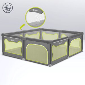 Lionelo WILLOW XL rotaļu manēža 207x187cm krāsa GREY CONCRETE