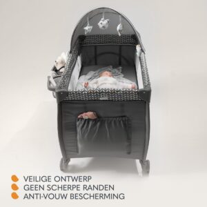 Lionelo SVEN PLUS ceļojumu gulta krāsa GREY SCANDI