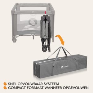 Lionelo BONNIE rotaļu manēža krāsa GREY SCANDI