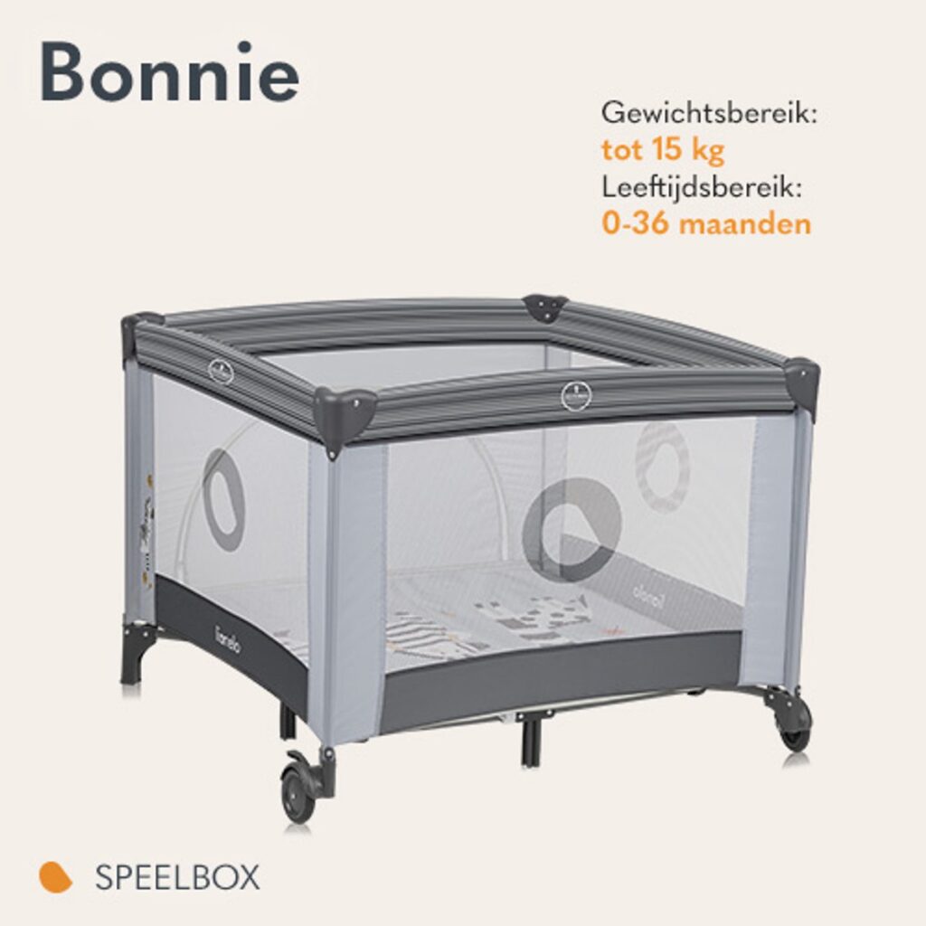 Lionelo BONNIE rotaļu manēža krāsa GREY STONE