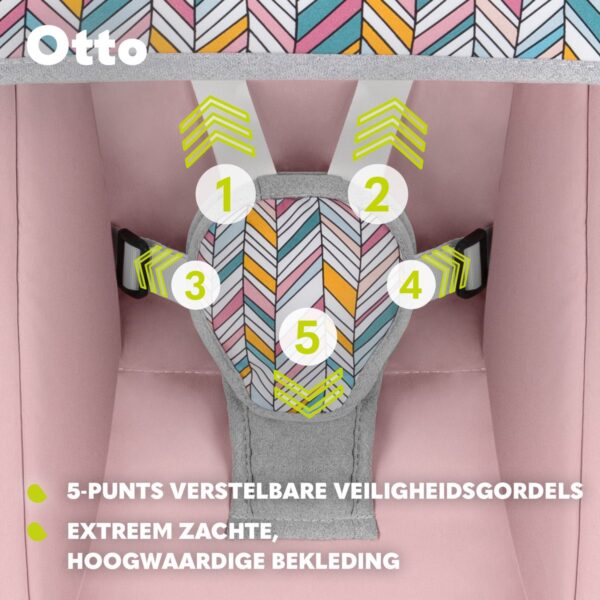 Autokreslini.lv | OTTO mazuļu šūpuļkrēsliņš krāsa PINK BABY bilde #31