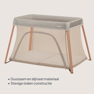 Lionelo ALICE bērnu ceļojumu gulta krāsa BEIGE OLIVE