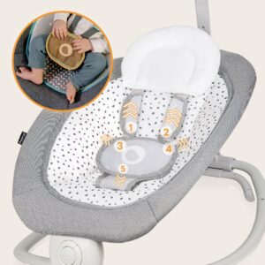 Lionelo PASCAL mazuļu šūpuļkrēsliņš krāsa GREY SCANDI