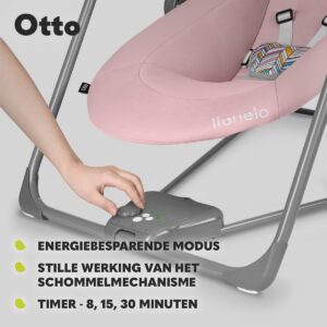 Lionelo OTTO mazuļu šūpuļkrēsliņš krāsa PINK BABY