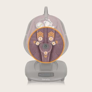 Lionelo BLOSSOM mazuļu šūpuļkrēsliņš krāsa PINK MAUVE
