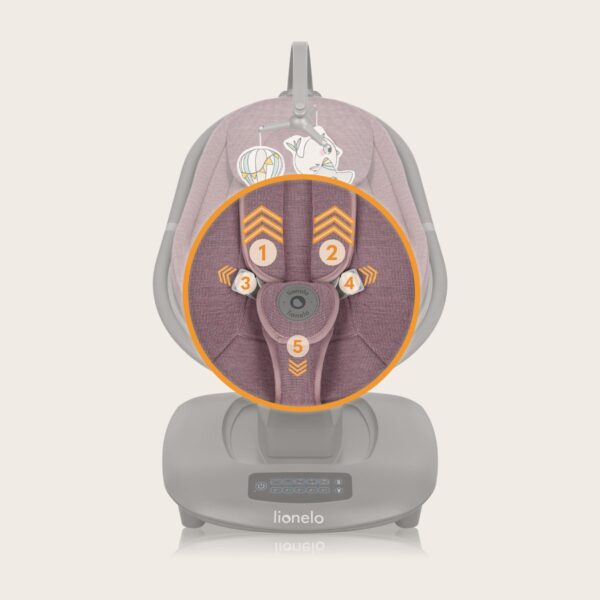 Autokreslini.lv | BLOSSOM mazuļu šūpuļkrēsliņš krāsa PINK MAUVE bilde #23