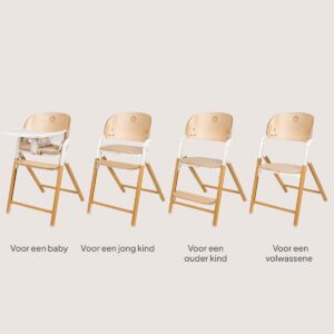 Lionelo CELIA barošanas krēsls bērniem krāsa WHITE NATURAL WOOD