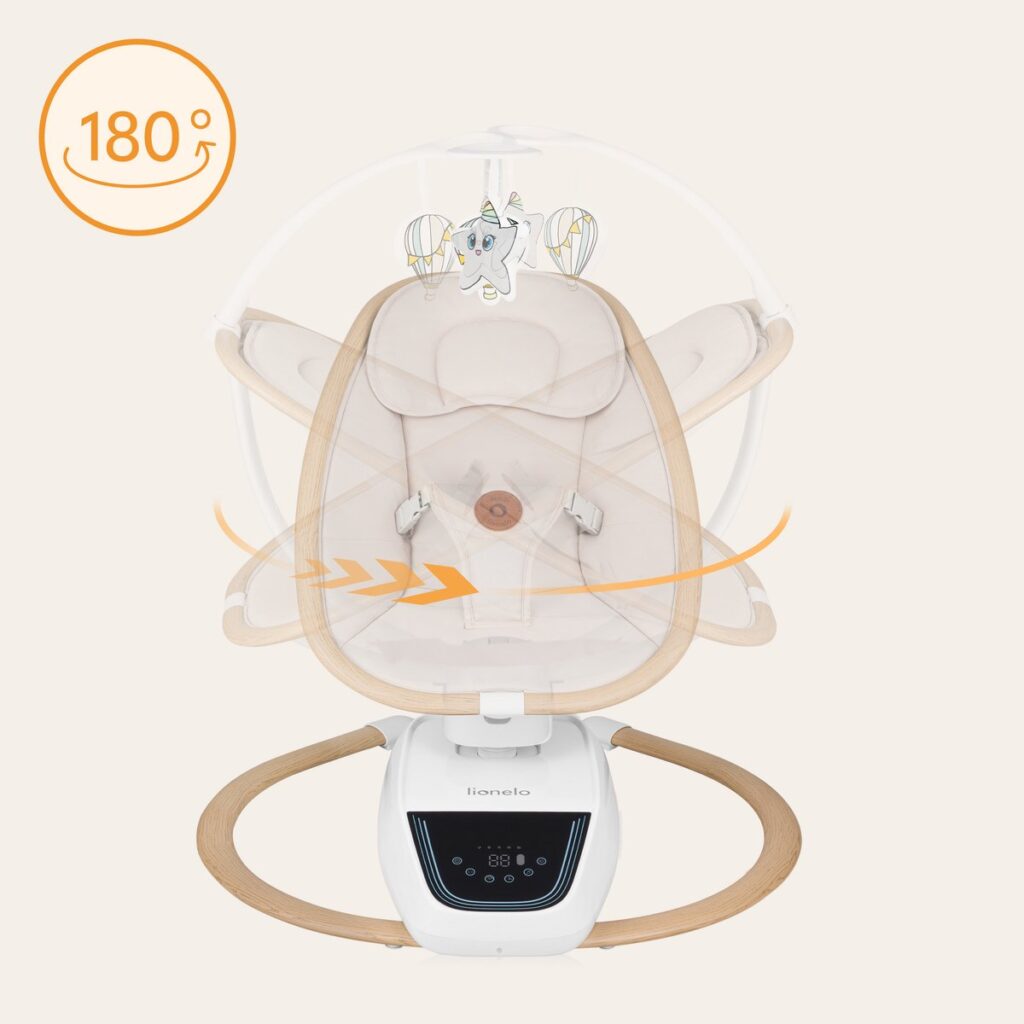 Lionelo OLIVIA mazuļu šūpuļkrēsliņš krāsa BEIGE NATURAL
