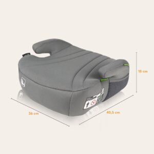 Lionelo Luuk I-Size auto paliktnis bērniem 125-150cm krāsa Grey