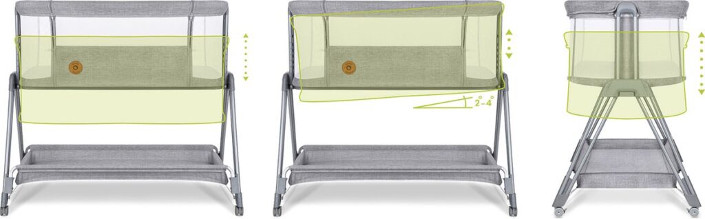 Lionelo LUNA mazuļu gultiņa krāsa GREY CONCRETE