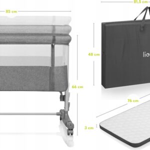 Lionelo AURORA mazuļu gultiņa krāsa GREY CONCRETE