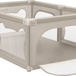 Lionelo WILLOW rotaļu manēža 187x127cm krāsa BEIGE SAND