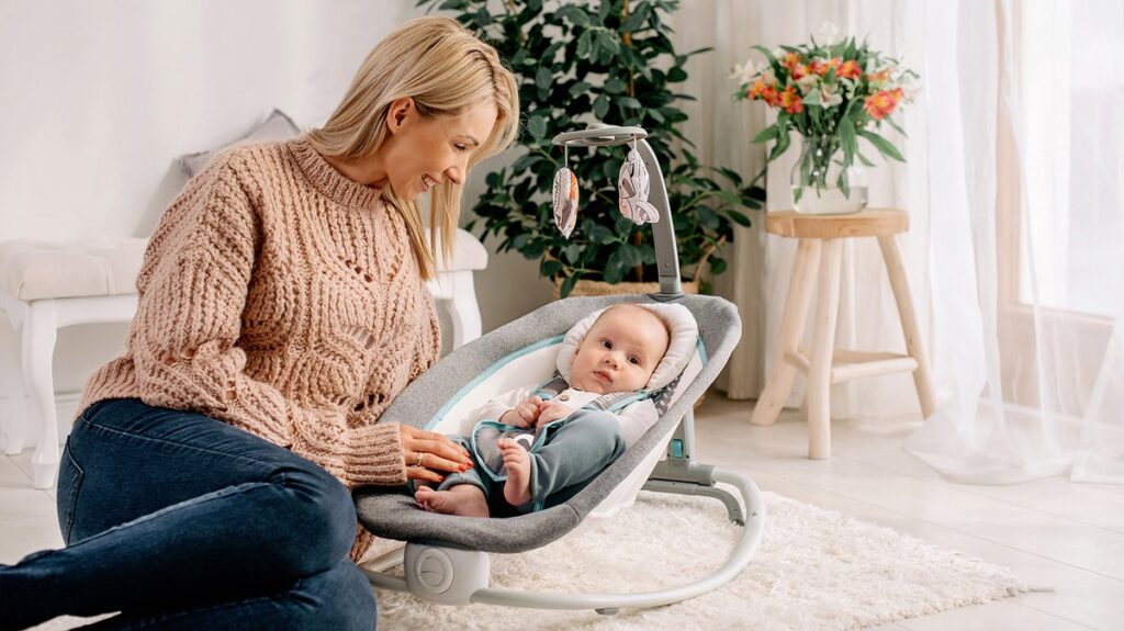 Lionelo PASCAL mazuļu šūpuļkrēsliņš krāsa GREY SCANDI