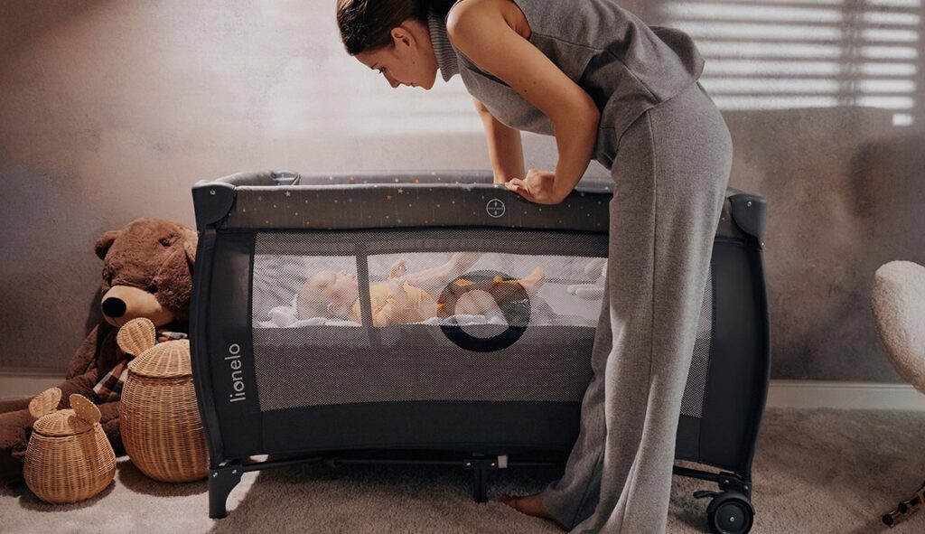 Lionelo STEFI PLUS ceļojumu gulta krāsa BEIGE CAPPUCCINO