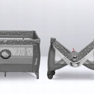 Lionelo STEFI PLUS ceļojumu gulta krāsa GREY WHITE