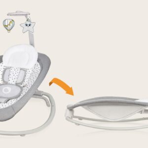 Lionelo PASCAL mazuļu šūpuļkrēsliņš krāsa GREY SCANDI