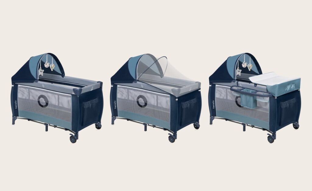Lionelo SVEN PLUS ceļojumu gulta krāsa BLUE NAVY