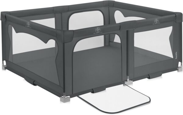 Autokreslini.lv | FLORENCE viegli salokāma rotaļu manēža krāsa GREY GRAPHITE bilde #3