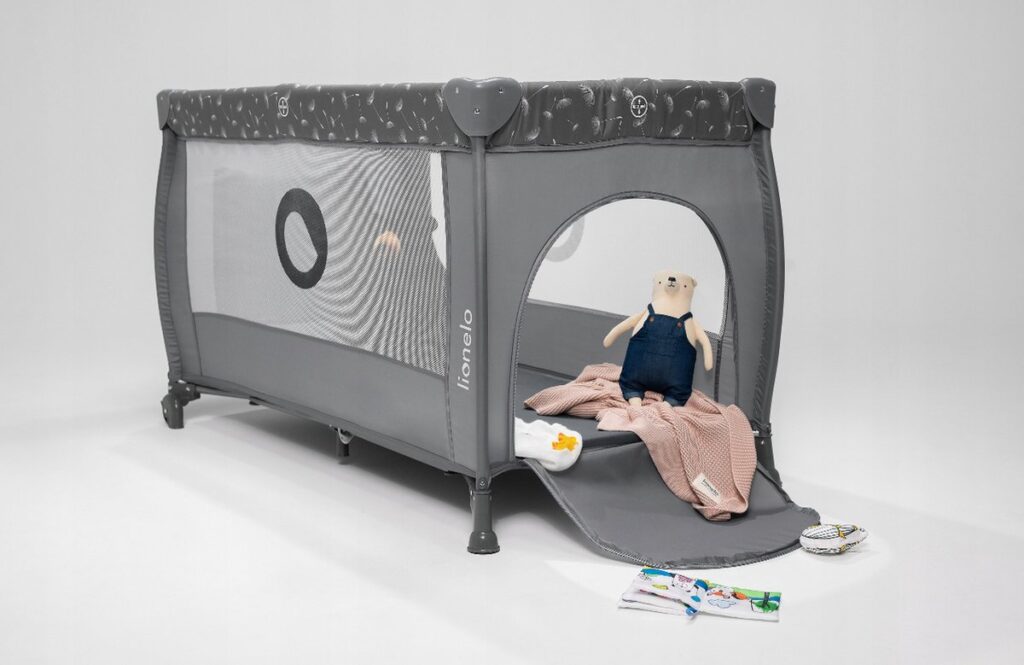 Lionelo STEFI PLUS ceļojumu gulta krāsa GREY WHITE