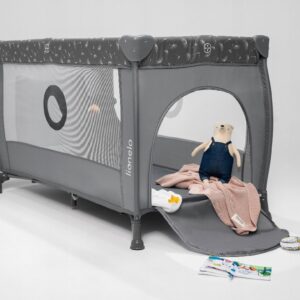 Lionelo STEFI PLUS ceļojumu gulta krāsa GREY WHITE