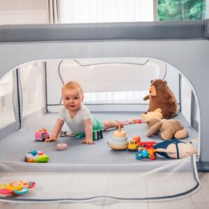 Lionelo WILLOW rotaļu manēža 187x127cm krāsa BEIGE SAND