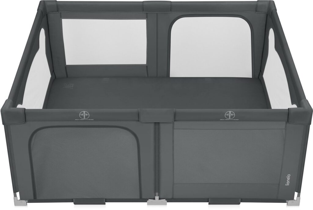 Lionelo FLORENCE viegli salokāma rotaļu manēža krāsa GREY GRAPHITE