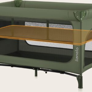 Lionelo JASMIN EASY FOLD ceļojumu gulta krāsa GREEN OLIVE