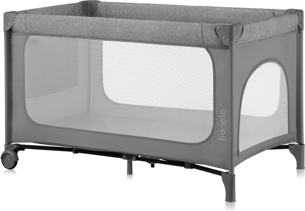 Lionelo JASMIN EASY FOLD ceļojumu gulta krāsa GREY STONE