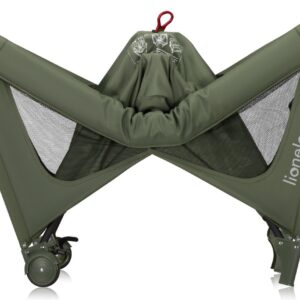 Lionelo JASMIN EASY FOLD ceļojumu gulta krāsa GREEN OLIVE