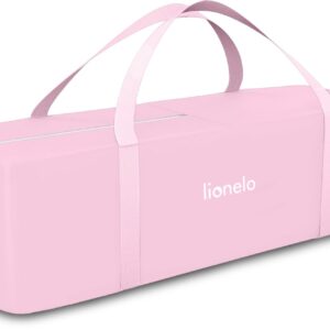 Lionelo FLOWER bērnu ceļojumu gultiņa ar aksesuāriem krāsa FLAMINGO