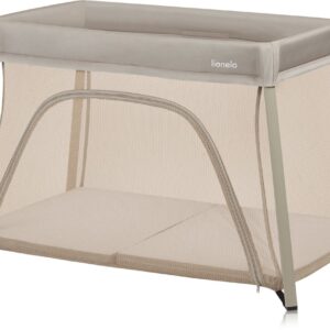 Lionelo ALICE bērnu ceļojumu gulta krāsa BEIGE OLIVE