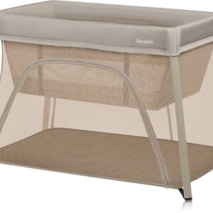Lionelo ALICE bērnu ceļojumu gulta krāsa BEIGE OLIVE