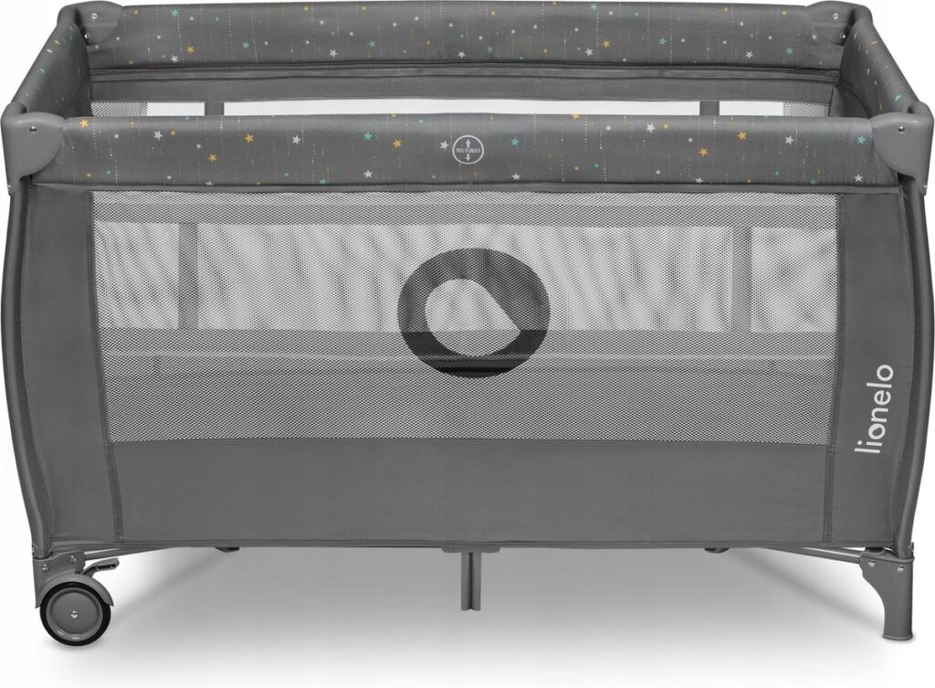 Lionelo STEFI PLUS ceļojumu gulta krāsa GREY MULTICOLOR